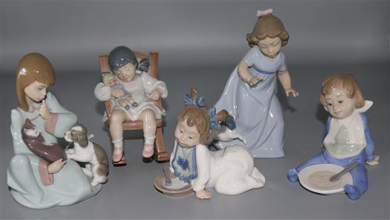 Five Lladro children